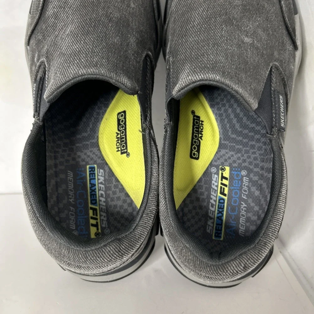 SKECHERS Men's Sz. 11.5  Gray Relax Fit Respected-Fallston‎ Slip-on NWOB